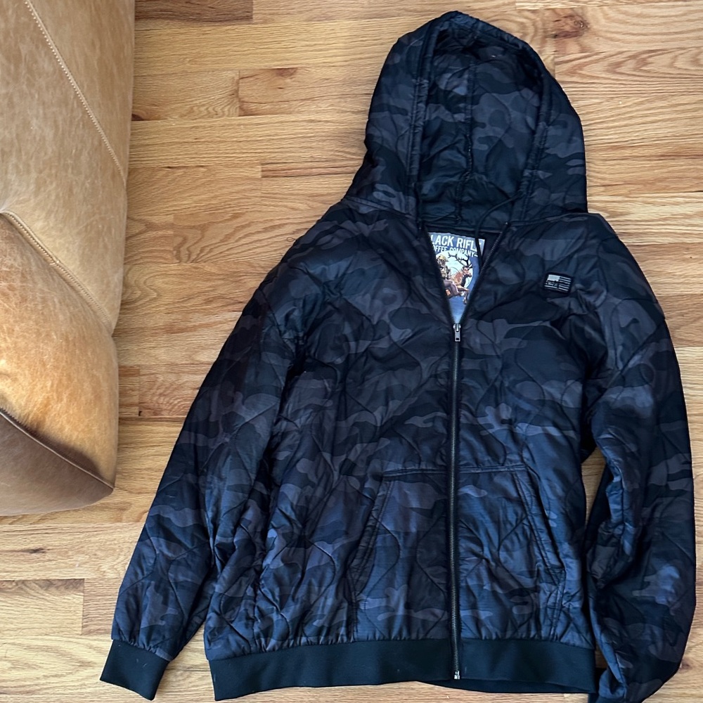 Men’s 2xl black camo Black Rifle Coffee jacket like new